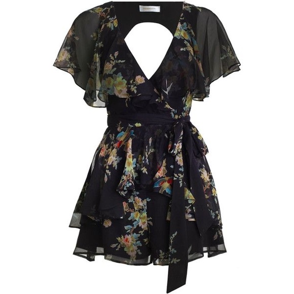 Zimmerman Black Floral Romper - Picture 2 of 6